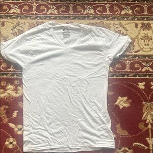 White V-Neck Men's Shirt